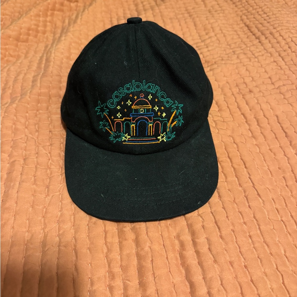 Casablanca Black Embroidered Men's Hat